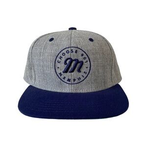 Original Chuck Memphis Choose 901 Flat Bill Snap‎ Back Hat Embroidered Gray